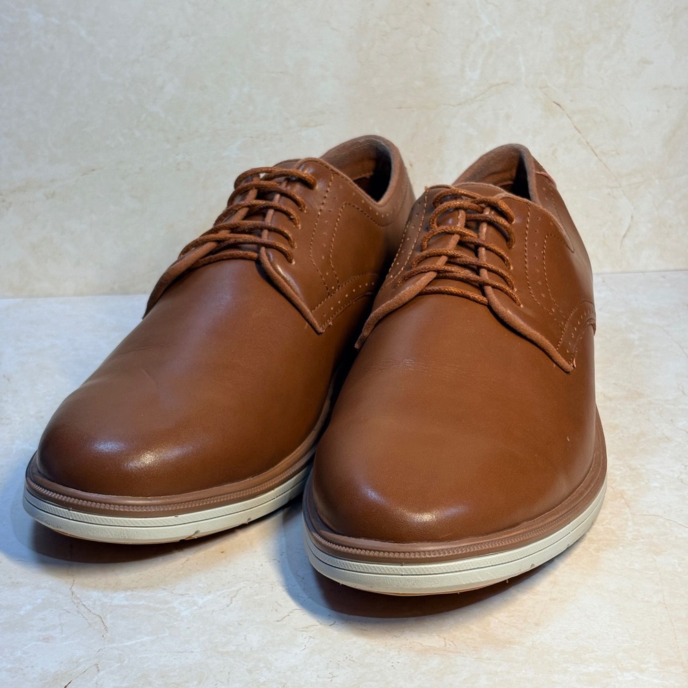 Orthocomfoot Mens Brown Leather Derby Shoes OFLK01B Size EU 46 US 12-12.5